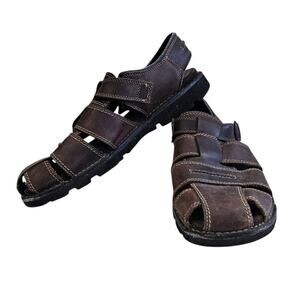 Rockport Men's Leather Fisherman Sandal Brown Size 12